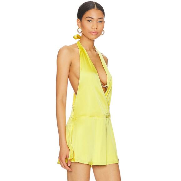 Indah Sybil Micro Mini Dress in Canary NWOT Size Small - Picture 2 of 5